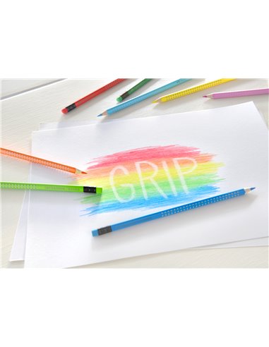 Creioane Colorate FABER-CASTELL FC116613, 10 Culori + Guma Grip 2001 Creioane Colorate FABER-CASTELL FC116613, 10 Culori + Guma Grip 2001