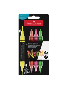 Set 4 markere acrilice shake&paint culori neon faber-castell
