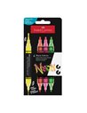 Set 4 markere acrilice shake&paint culori neon faber-castell