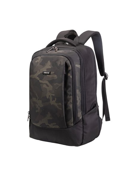 Ghiozdan compartiment laptop, DARK CAMOUFLAGE, 31.5x15x45 cm - OFFISHOP