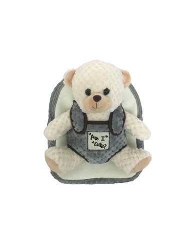 Ghiozdan gradinita BABY ANIMALS, WHITE BEAR, 23x8x28 cm - S-COOL