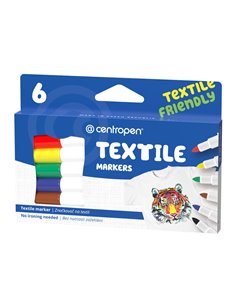 Set 6 x Markere pentru textile 2739 CENTROPEN CE273906