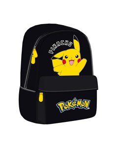 Ghiozdan scoala St.Majewski 723756, 40 x 31 x 17 cm, motiv Pokemon, Negru