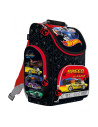 G519,Ghiozdan St.Majewski Hot Wheels 650796, 1 compartiment, 3 buzunare, Negru