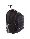 G621,Ghiozdan tip troller St.Majewski St.Right Black Cats TB-01/664557, 44 cm, 4 compartimente, Negru