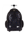 G621,Ghiozdan tip troller St.Majewski St.Right Black Cats TB-01/664557, 44 cm, 4 compartimente, Negru