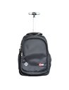 Ghiozdan tip troller St.Majewski St.Right Black TB-01/674587, 44 cm, 4 compartimente, Negru 