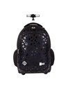 Ghiozdan tip troller St.Majewski St.Right Black Cats TB-01/664557, 44 cm, 4 compartimente, Negru