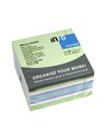 Bloc notite adezive Info Notes, 75 x 75 mm, 450 file, Verde pal-Alb-Violet-Albastru