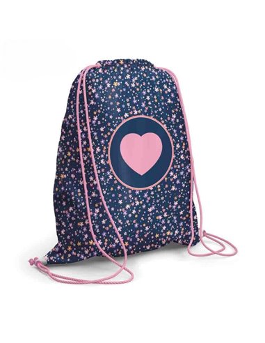 Sac incaltaminte S-COOL SC3047, 46 X 35.5 cm, Motiv Pink Heart