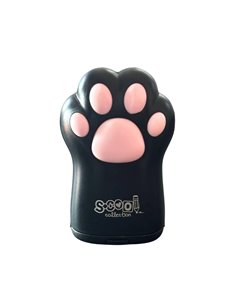 Ascutitoare dubla cu container S-COOL SC3229, Motiv labuta pisica, Negru