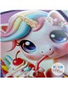 Penar echipat cu 3 fermoare Daco PE3024E, Motiv unicorn