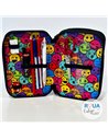 Penar echipat cu 3 fermoare Daco PE3032E, Motiv emoticons