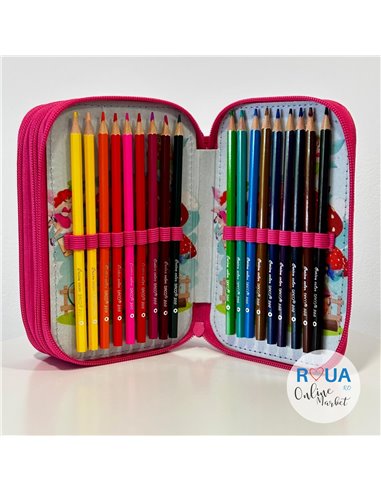 Penar echipat cu 3 fermoare Daco PE3022E, Motiv fairy tail