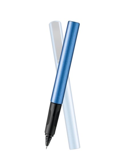 Roller pina colada 0.7 mm, ambidextru, 1 rezerva albastra inclusa, albastru metalizat, cutie carton