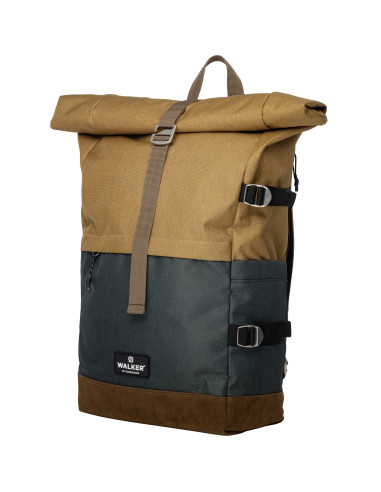SH42156312,Rucsac rollup bicolor maro aluna - verde walker