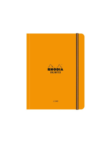 SD-CAI308/DICTANDO,Carnet nedatat dictando Rhodia Unlimited, A5+, 16 x 21 cm, 60 file, Portocaliu