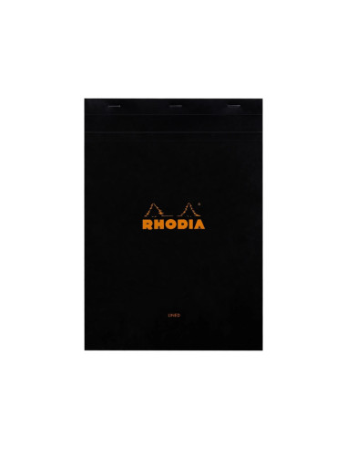 SD-CAI312/DICTANDO,Blocnotes dictando capsat Rhodia, N°18, A4, 80 file, Negru
