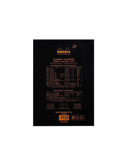 SD-CAI312/DICTANDO,Blocnotes dictando capsat Rhodia, N°18, A4, 80 file, Negru SD-CAI312/DICTANDO,Blocnotes dictando capsat Rhodia, N°18, A4, 80 file, Negru