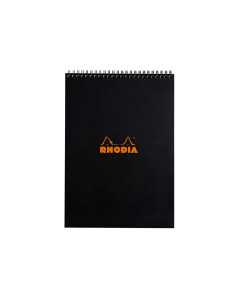 SD-CAI313/DICTANDO,Blocnotes dictando cu spirala Rhodia Classic, A4, 80 file, Negru