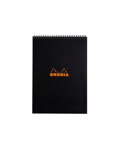 SD-CAI313/DICTANDO,Blocnotes dictando cu spirala Rhodia Classic, A4, 80 file, Negru