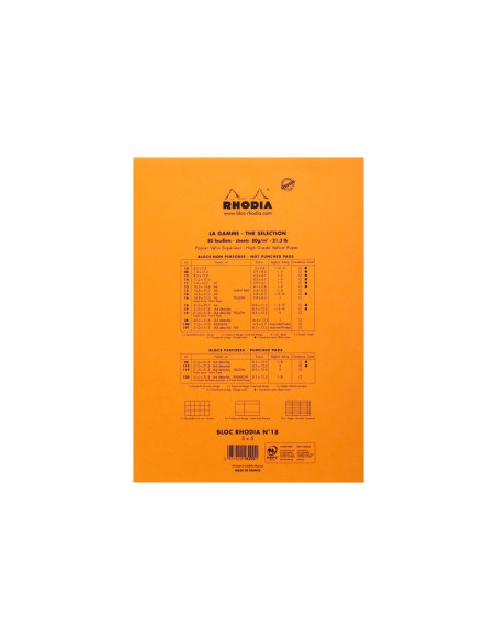 SD-CAI306,Blocnotes capsat Rhodia Basic, A4, N°18, 80 file, Portocaliu SD-CAI306,Blocnotes capsat Rhodia Basic, A4, N°18, 80 file, Portocaliu