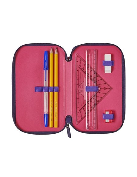 Penar echipat cu 2 fermoare, 23 piese Herlitz, Motiv unicorn Penar echipat cu 2 fermoare, 23 piese Herlitz, Motiv unicorn