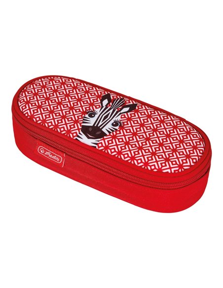 Penar etui oval Herlitz, Motiv cute animals zebra