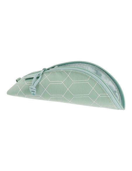 Necessaire cocoon Herlitz, piele sintetica, Motiv geometric mint