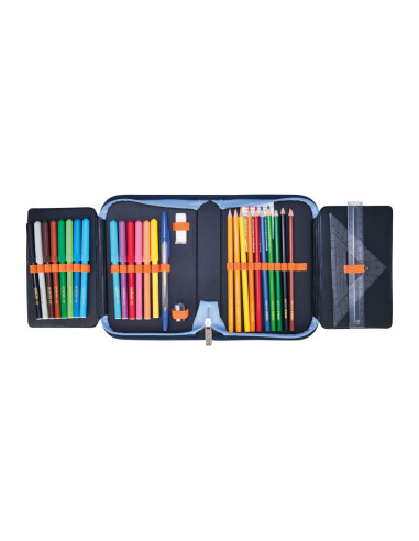 50049189,Penar echipat Herlitz, 31 piese, 2 clape, motiv cosmic techmech