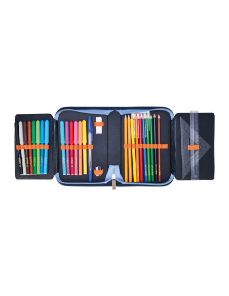 50049189,Penar echipat Herlitz, 31 piese, 2 clape, motiv cosmic techmech