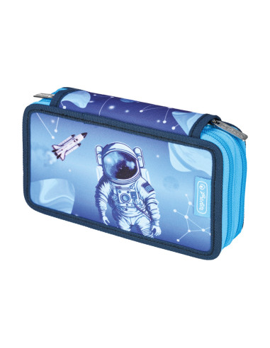 50049141,Penar echipat Herlitz, 23 piese, 2 compartimente, motiv cosmic explorer