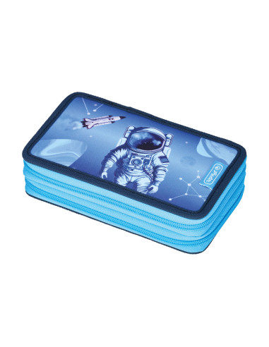 50049141,Penar echipat Herlitz, 23 piese, 2 compartimente, motiv cosmic explorer