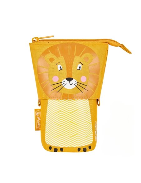Penar tip etui + suport instrumente de scris 2 in 1Herlitz, Motiv lion
