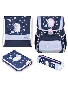 Ghiozdan echipat loop plus, motiv unicorn dreams