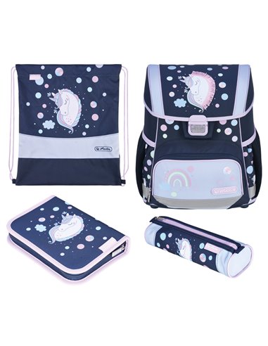 Ghiozdan echipat loop plus, motiv unicorn dreams