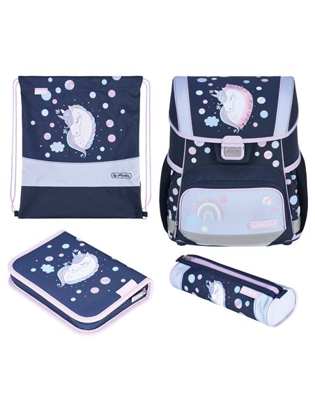 Ghiozdan echipat loop plus, motiv unicorn dreams