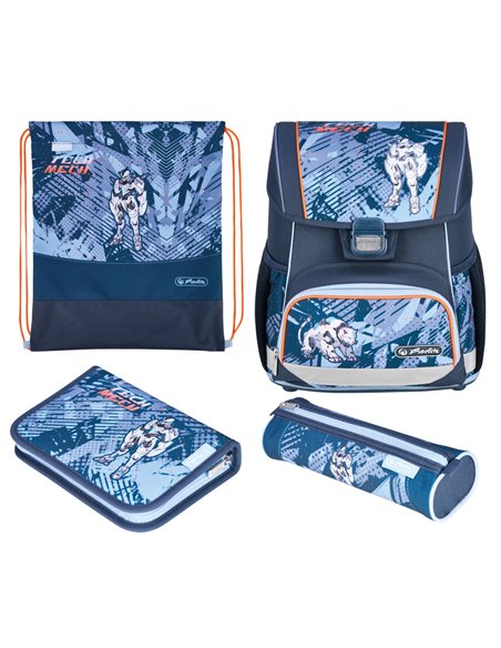 Ghiozdan echipat loop plus, motiv techmech