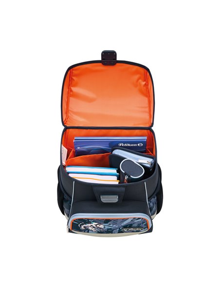 Ghiozdan echipat loop plus, motiv techmech