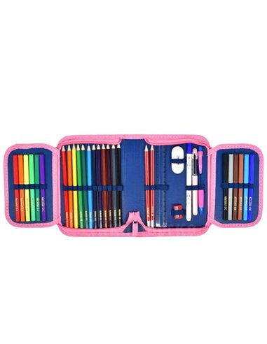 Penar echipat cu 1 fermoar si 2 extensii Herlitz 9491770, Motiv mermaid