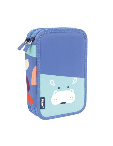 081264FAB,Penar echipat Milan 1264FAB, 2 fermoare, motiv Fun Animals - Hipopotam