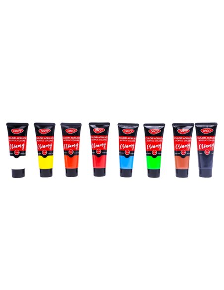 Culori Acril 8c 75ml Creamy Daco Cu3875 Culori Acril 8c 75ml Creamy Daco Cu3875