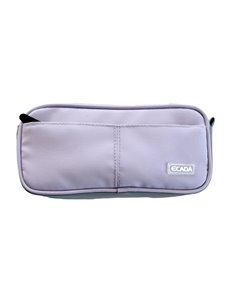 Penar etui tip borseta Ecada 786035M, 2 fermoare, Mov
