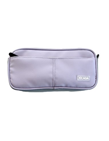 Penar etui tip borseta Ecada 786035M, 2 fermoare, Mov