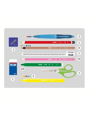 Penar echipat Milan 081364STM, 3 fermoare, motiv Story Time