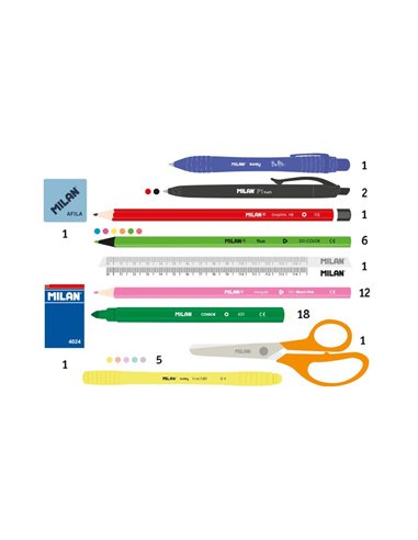 Penar echipat Milan 1364FARN, 3 fermoare, Portocaliu cu bej