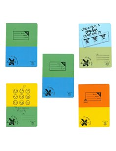 Set 5 x Caiet Pigna A5, 48 de file, Velin Basic, Baieti
