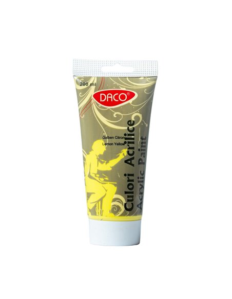 Culori acril 200ml DACO galben citron cu3200gct Culori acril 200ml DACO galben citron cu3200gct