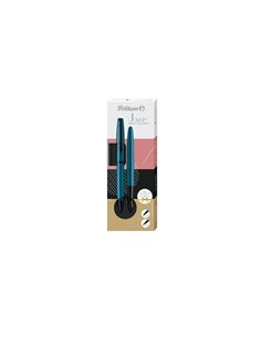 Set pix + stilou Pelikan k/p36 jazz noble elegance, in cutie eleganta, aquamarine 2