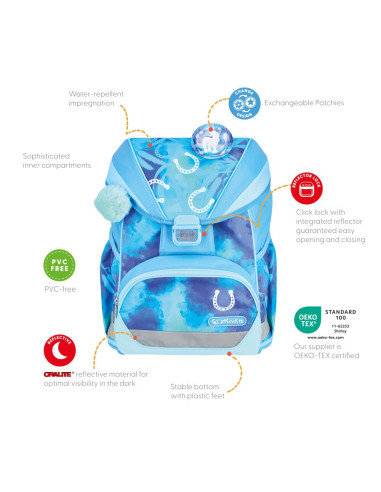 50048939,Ghiozdan echipat ultralight XL Plus Herlitz 50048939, Motiv lucky horse